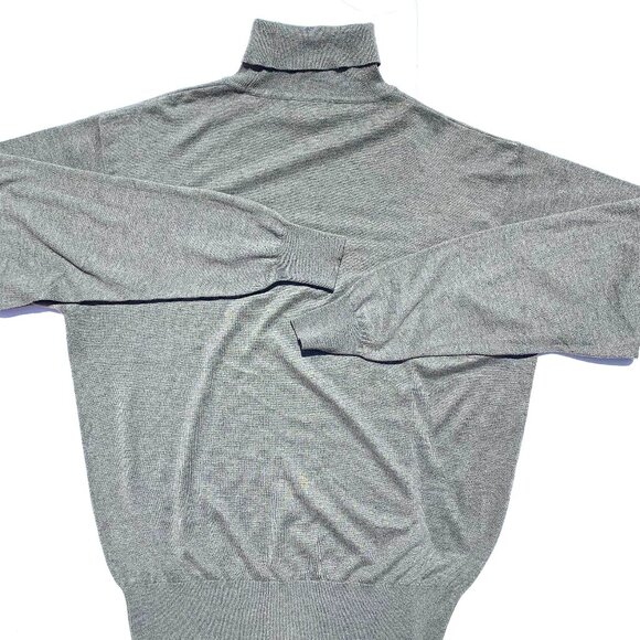 Neiman Marcus Exclusive - Men’s Gray Silk Cashmere Turtleneck XXL - Picture 4 of 8